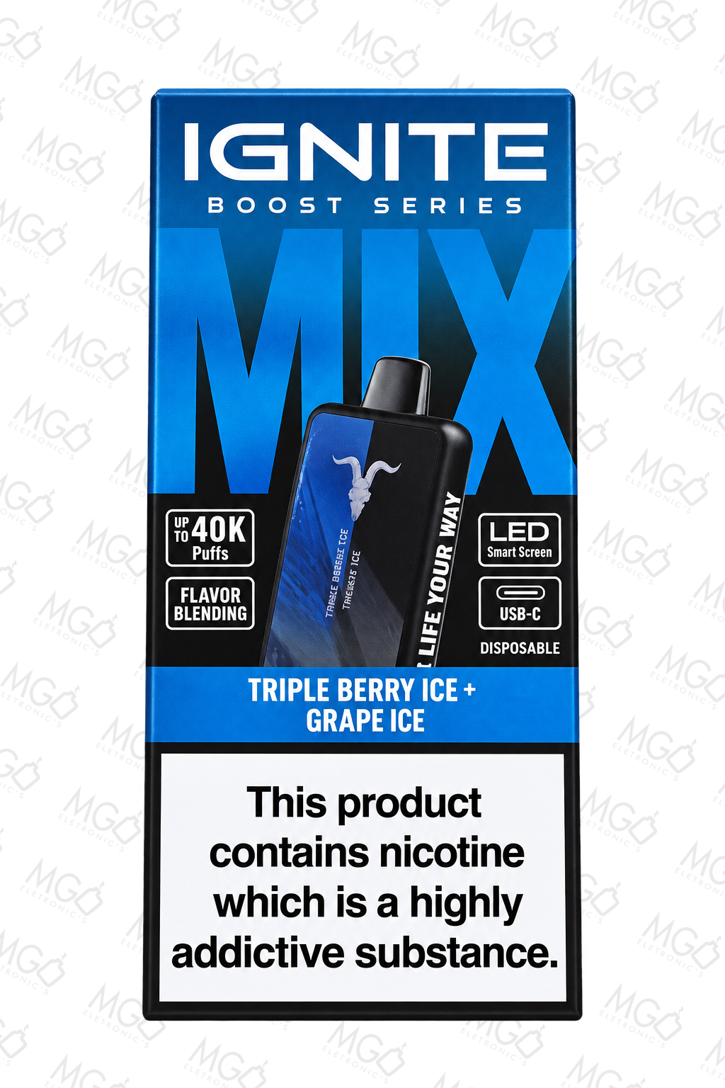 IGNITE V400 Boost V-Mix – 40000 Puffs – Pod Descartável