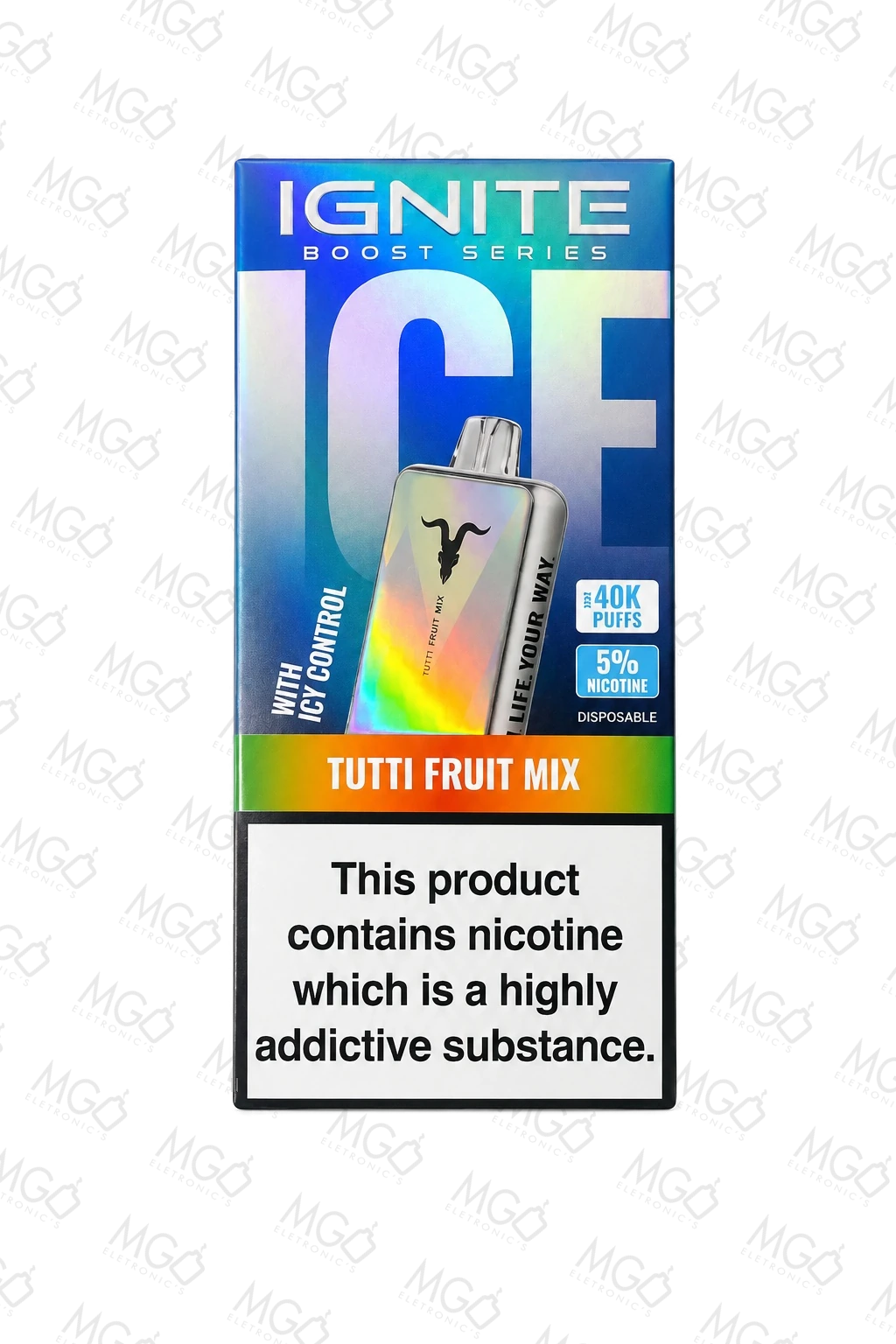 IGNITE V400 Ultra Slim Boost Series Ice – 40000 Puffs – Pod Descartável
